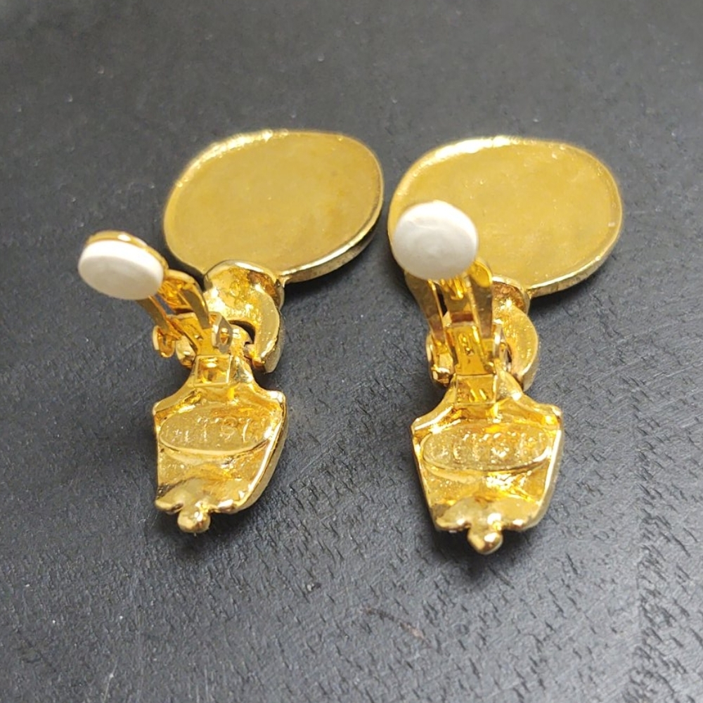Rare M. SAAD Vintage Roman Coin Dangle Earrings - Picture 5 of 7